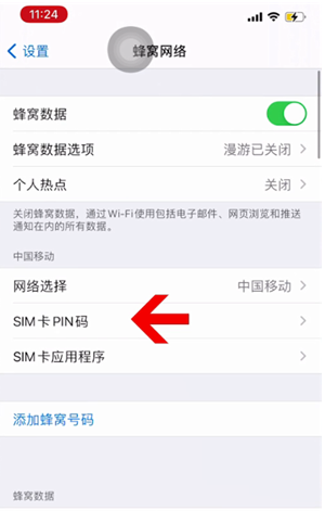 西岗苹果14维修网分享如何给iPhone14的SIM卡设置密码 